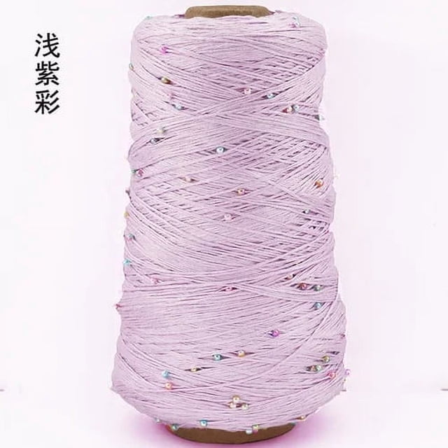350g Pearl Mercerized Cotton Yarn Hand-knitted Cotton Pearl Lace Line Fine Crochet Thread Bead Thread Diy Hand-braided Thread