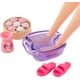 thumbnail image 4 of Barbie Doll, Kids Toys, Blonde Doll with Pet Puppy, Barbie Sets, Spa Day, Lemon Print Bathrobe, Headband and Eye Mask, Self-Care Series Barbie -, 4 of 6