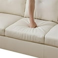 thumbnail image 4 of Star Home Living Corp Chris Faux Leather Left Facing Sectional White, 4 of 11