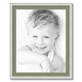 thumbnail image 1 of ArtToFrames 26x32 Matted Picture Frame with 22x28 Single Mat Photo Opening Framed in 1.25 Off White Wash on Ash and 2 Basil Mat (FWM-4098-26x32), 1 of 8