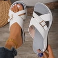 thumbnail image 6 of SACFOF Orthopedic Sandals for Women 2026 Comfortable Casual Platform Sandals with Arch Support, Open Toe Wide Casual Walking Slip on Shoes Vacation Slides Beach Summer Dressy, 6 of 6