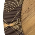 thumbnail image 5 of Ambesonne Art Deco Fitted Round Tablecloth, Minimalist Square Print, 56"- 60" Diameter, Apricot and Chocolate, 5 of 5