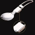 thumbnail image 3 of Outdoor Spoon Tableware Camping Picnicking Portable portable spoon stainless Folding Spoon Stainless Steel Dinnerware, 3 of 8
