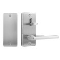 thumbnail image 4 of Cerradura de puerta de vidrio doble de acero inoxidable con manija deslizante, para diestros, de 0,4 a 0,6 pulgadas de ancho, 4 of 8