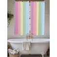 thumbnail image 7 of Living Room Curtains 72 Inches length, Rainbow Stripes Window Treatment Curtain Drapes, Modern Colorful Cream Striped Aesthetics Light Filtering Drapes for Bedroom Laundry Room, 52"x72", 2 Panels, 7 of 7