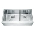 thumbnail image 3 of Spa World Anzzi K-AZ3320-4AS 33 in. Elysian Series Farm House Dual Basin Handmade Kitchen Sink, 3 of 5
