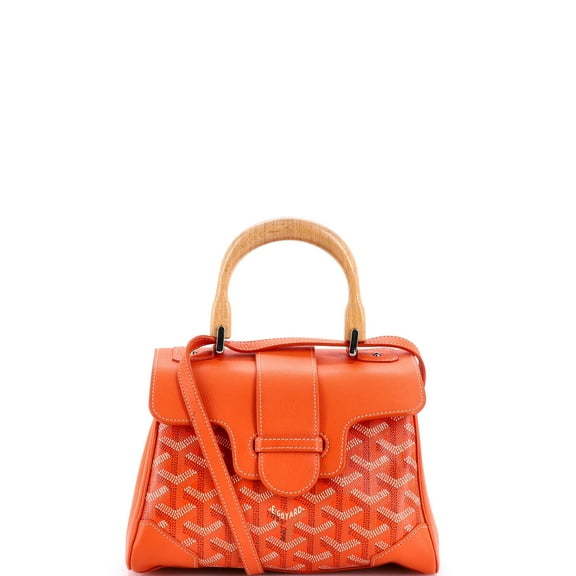 Pre-Owned Saigon Top Handle Bag Coated Canvas with Leather Mini By Rebag