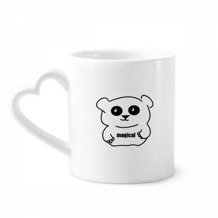 

Stick Figure Lovely Characters Panda Mug Coffee Cerac Drinkware Glass Heart Cup