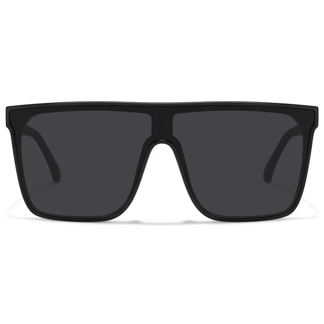 Lentes de Sol Fozono Cuadrados Sobredimensionados UV400 Negro/Gris