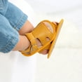 thumbnail image 2 of LNMQLPDBS Beach Shoes for Kids Baby Boy Sandals Non-Slip Soft Sole Leather Breathable Beach Shoes for Baby Boys Summer Outdoor Open-Toe Lightweight Shoes Yellow 12-18 Months, 2 of 5