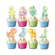 thumbnail image 1 of Cupcake Toppers PC con diseño de dinosaurio, 24 unidades, para fiesta de cumpleaños infantil, 1 of 3