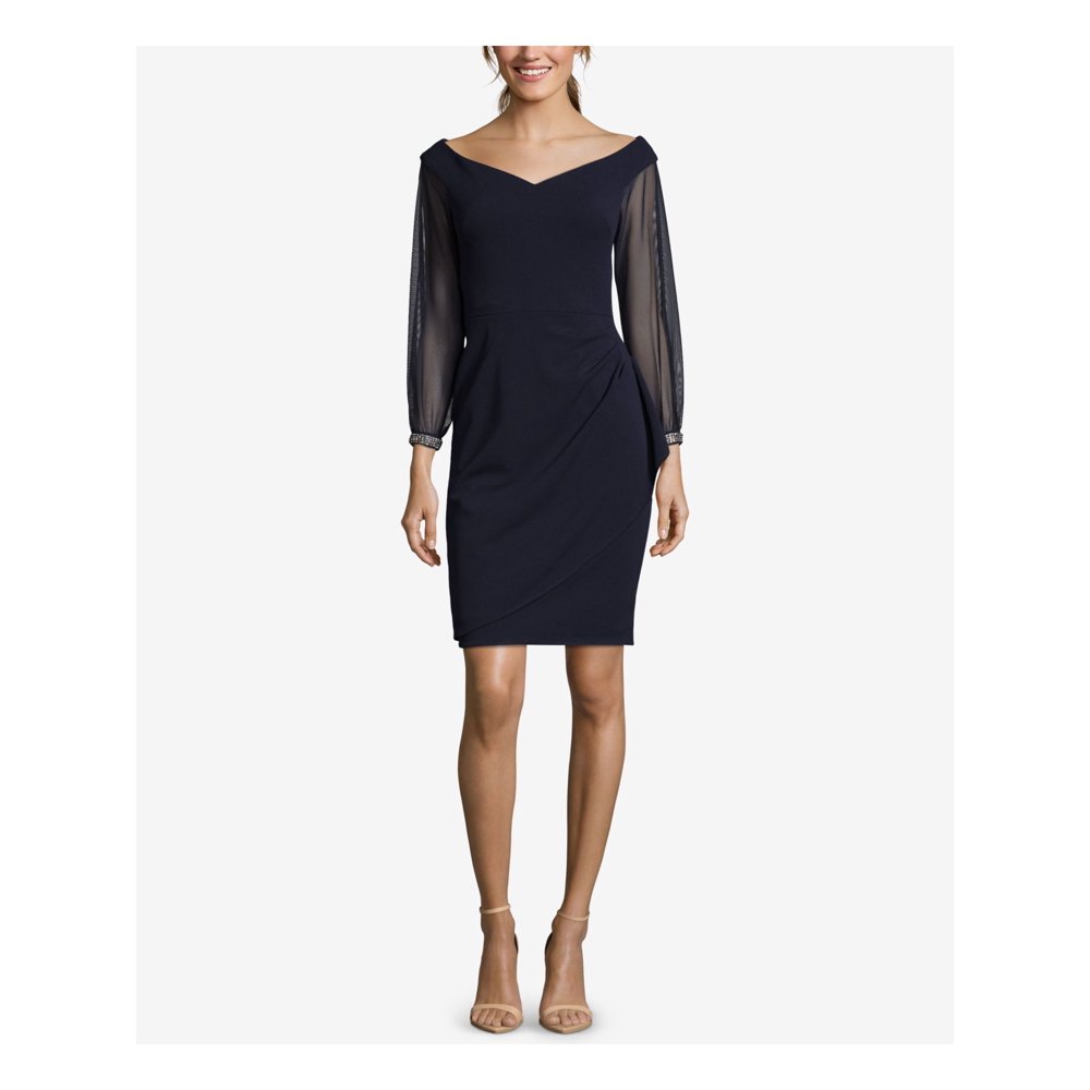 xscape long sleeve gown