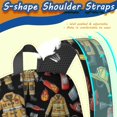 thumbnail image 5 of Fireman and Glove Black Pattern 17" School Backpacks for Teens,Waterproof Oxford Fabric,S-Shape Padded Straps for School,Travel,Hiking,Camping, 5 of 6