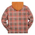 thumbnail image 3 of Awdenio Thickened Cotton Plaid Long Sleeve Loose Hooded Jacket Men's Coat, 3 of 3