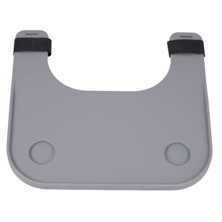 AlveyTech Plastic Removable Tray Table with Cup Holder, Wheel Chairs & Transport Chairs Trays (Gray)