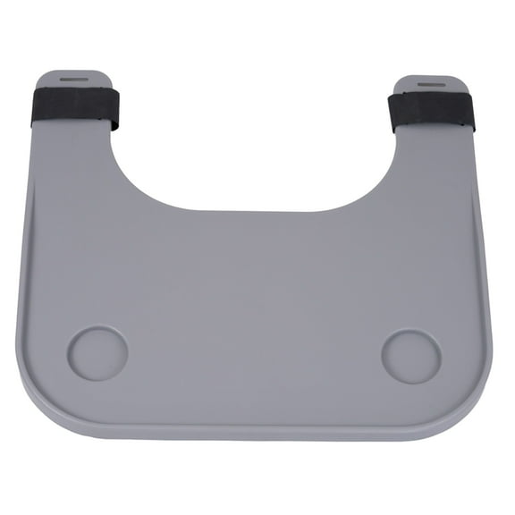 AlveyTech Plastic Removable Tray Table with Cup Holder, Wheel Chairs & Transport Chairs Trays (Gray)