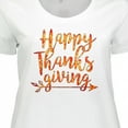 thumbnail image 4 of Inktastic Happy Thanksgiving with Leaf Arrow in Fall Colors Women's Plus Size T-Shirt, 4 of 5
