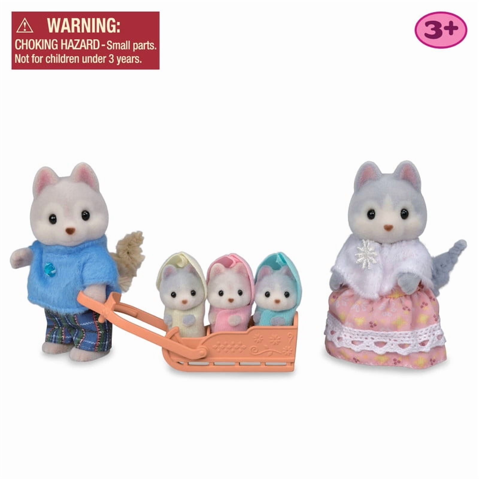 Calico Critters Husky Family, Set of 5 Collectible Doll Figures