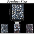thumbnail image 2 of 5D Embossed Sea Animal Nail Art Stickers Decals Self Adhesive Ocean Life Medusal Starfish Nail Sea Creature Design Summer Nail Sticker Marine Life Manicure for Women DIY Nail Art Decoration Colorful, 2 of 9