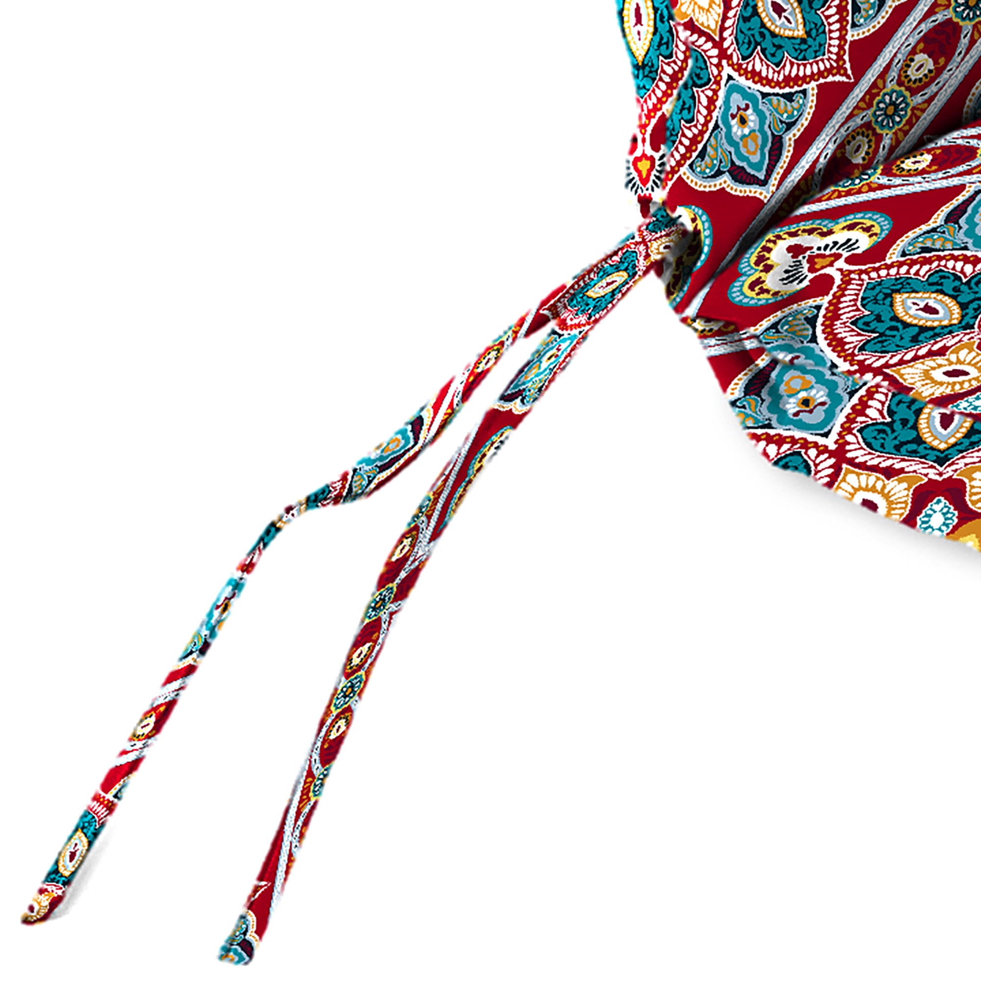 Jordan Manufacturing 45" x 22" Medlo Sonoma Multicolor Medallion Rectangular Outdoor Chair Cushion with Ties and Hanger Loop