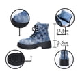 thumbnail image 6 of BRGZLK Cowboy Boots for Women Round Toe Chunky Heel Plaid Lace Up Punk Motorcycle Western Style Side Zip Comfort Ankle Booties Daily Winter 2026 Blue 40, 6 of 9