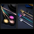 thumbnail image 2 of Ensemble de Couverts en Acier Inoxydable de Qualité Supérieure de 24 Pcs avec Boîte-Cadeau Élégante à Motif de Crocodile Noir - Vaisselle Résistante à la Rouille et Durable pour la Maison, les Fêtes et les Restaurants, avec Fini Or Rose, Lisse, 2 of 6