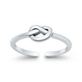 thumbnail image 4 of 5mm - Toe Band Ring 925 Sterling Silver Thin Adjustable Stylish Rings for Women, 4 of 5