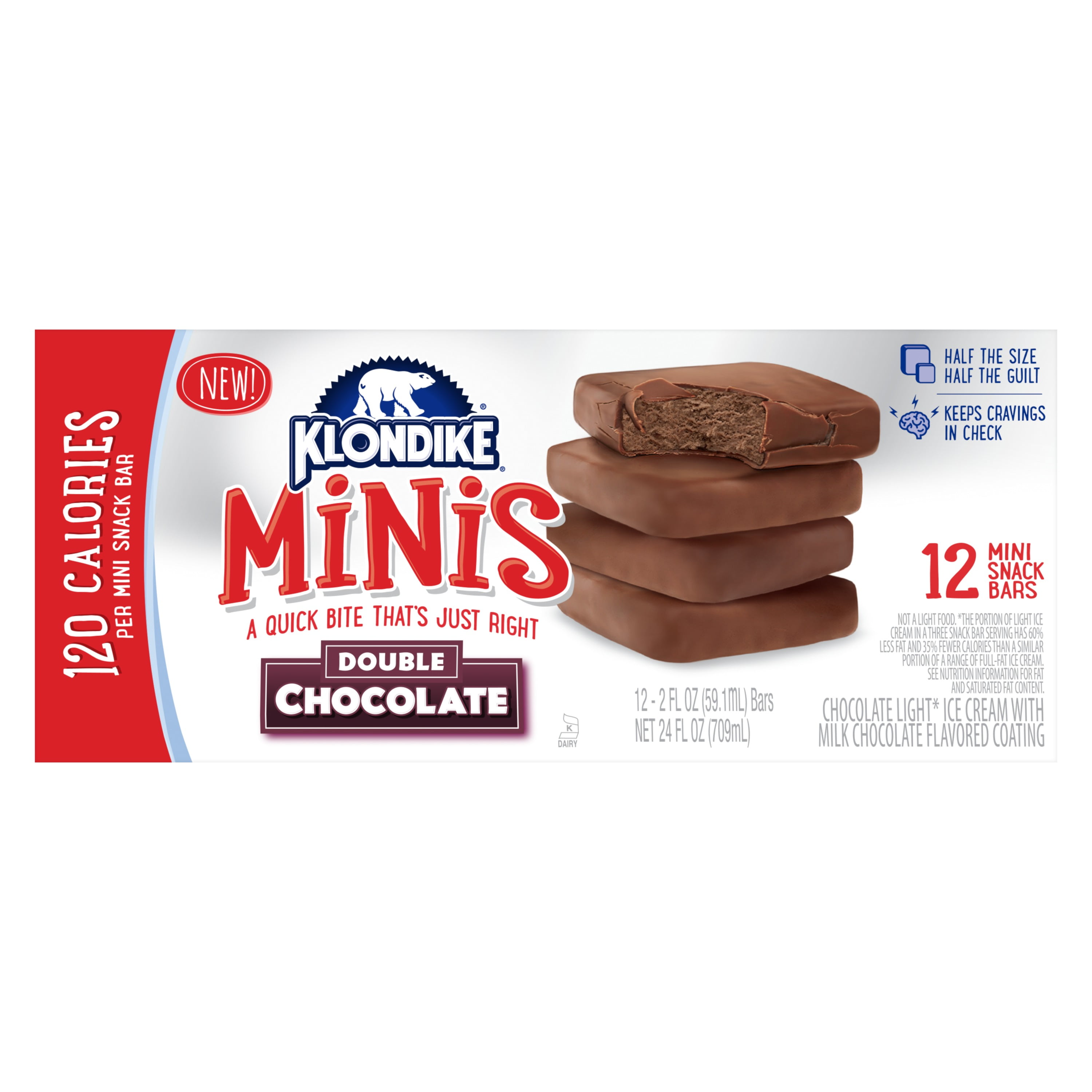 Klondike Ice Cream Bars Double Chocolate Mini 12 Ct Walmart Com