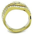thumbnail image 3 of Womens Gold Ring 316L Stainless Steel Anillo Color Oro Para Mujer Ninas Acero Inoxidable with Top Grade Crystal in Clear Michael, 3 of 4