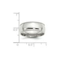 thumbnail image 2 of White Sterling Silver Ring Band Wedding Milgrain Comfort Half Round, 2 of 2