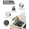 thumbnail image 3 of Black Green Stove Top Covers for Electric Stove, 28'x20'' Stripe Glass Ceramic Stove Cover Foldable Rubber Mat Heat Resistant Cooktop Protector for Kitchen, 3 of 8