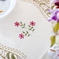 thumbnail image 3 of Unique Bargains Vintage Flower Embroidery Tassel Table Runner Red Rose 15"x59", 3 of 7