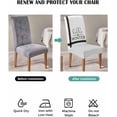 thumbnail image 4 of Stretch Chair Covers Set of 4, Snowflake Hello Winter Universal Fit Elastic Decorative Dining Chairs Slipcovers for Wedding, Banquet, White Red Minimalist Lines, 4 of 6