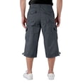 thumbnail image 5 of Long Cargo Shorts for Men Baggy Below Knee Long Shorts Workout Hiking Summer Lightweight Elastic Waist 3/4 Mens Capri Pants with Pockets Gray XXXL, 5 of 5