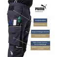 thumbnail image 6 of PUMA Workwear Precision X Work Pants for men - Premium Trousers with Multiple Pockets and Reinforced Knees - Ideal for Craftsmen, Manufacturing, and Construction - Black/Grey - 30W / 30L, 6 of 7