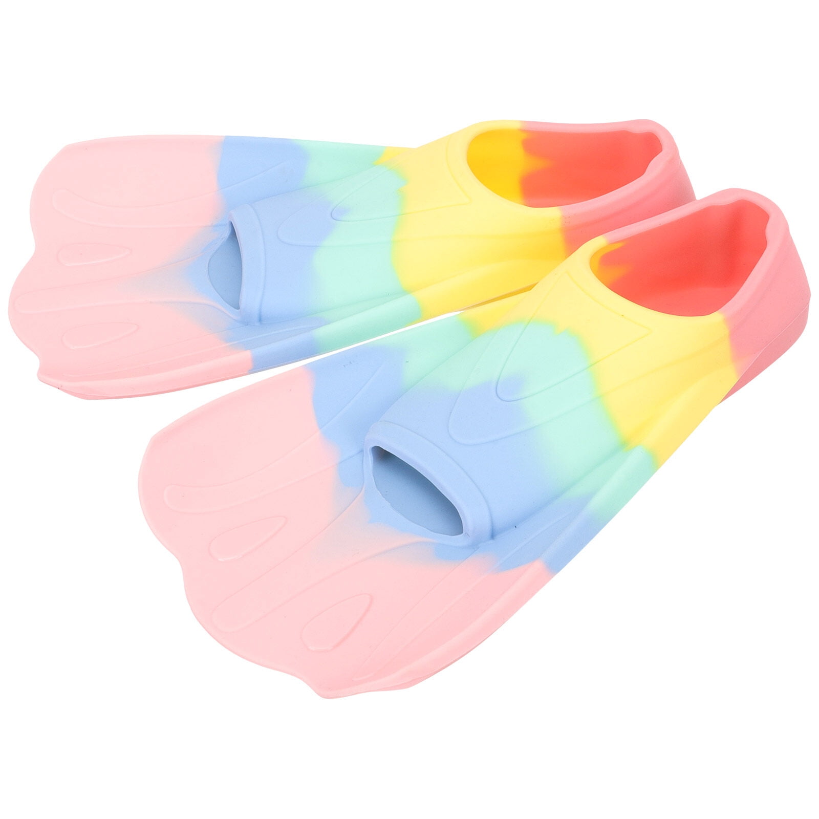 1 Pair of Comfortable Swim Flippers Flexible Silicone Swim Fins
