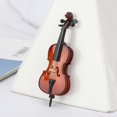 thumbnail image 2 of Basswood Violoncello Shaped Ornament 3 Dimensional Decorative Refrigerator Sticker, 2 of 4