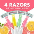 thumbnail image 3 of BIC Soleil Escape Women's Disposable Razors With 4 Blades, Citrus Scented Handles, 4 Count, 3 of 10