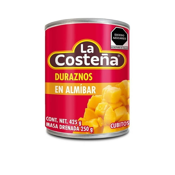 Duraznos La Costeña cubitos en almíbar 425 g