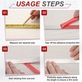 thumbnail image 4 of Uxcell Gold Trim Peel and Stick, 32.8ft x 0.6" Stainless Steel Mirror Finish Molding Tape Strips for Wall Cabinet Tile Edge Molding, 4 of 7