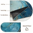 thumbnail image 6 of 3'x5' Area Rugs, Teal Marble Indoor Outdoor Area Rug for Living Room Bedroom, Modern Abstract Yellow Ink Painting Washable Bathroom Rugs Kitchen Floor Carpet Mats Home Decor Aesthetic, 6 of 8
