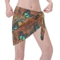thumbnail image 3 of Bingfone Vintage Butterfly Green Women's Sarong Swimsuit Cover Ups Bathing Suit Coverups Chiffon Beach Wrap Skirts, 3 of 7