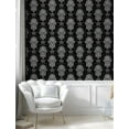 thumbnail image 5 of Ambesonne Black and White Peel & Stick Wallpaper for Home, Oriental Hamsa Hand, 13"x100", Black White, 5 of 6