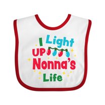 Inktastic Christmas I Light up Nonna's Life Boys or Girls Baby Bib