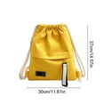 thumbnail image 3 of AuroraX Drawstring Backpack for Women Men,Waterproof Canvas Bag for Personal Item,Solid Color Lightweight Yellow Bags & Accessories, 3 of 6