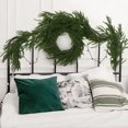 thumbnail image 6 of AYktou 4 Ft Christmas Garland, Artificial Norfolk Needles Vines Cedar Wreath Clear Elegant Field Green Plants Hanging Vines for Fireplace Railing Door Window Decor Wedding Festival Party Layou, 6 of 9