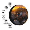 thumbnail image 4 of Naloa Lizard With Sunglasses Sunset PVC Leather Spare Tire Wheel Cover Spare Tire Cover, for Car Truck SUV Camper Trailer Universal Fit(14-17in)-16 inch, 4 of 6