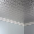 thumbnail image 5 of FASÄDE Traditional 10 Decorative Vinyl 2ft x 4ft Glue Up Ceiling Panel in Brushed Aluminum (5 Pack), 5 of 5