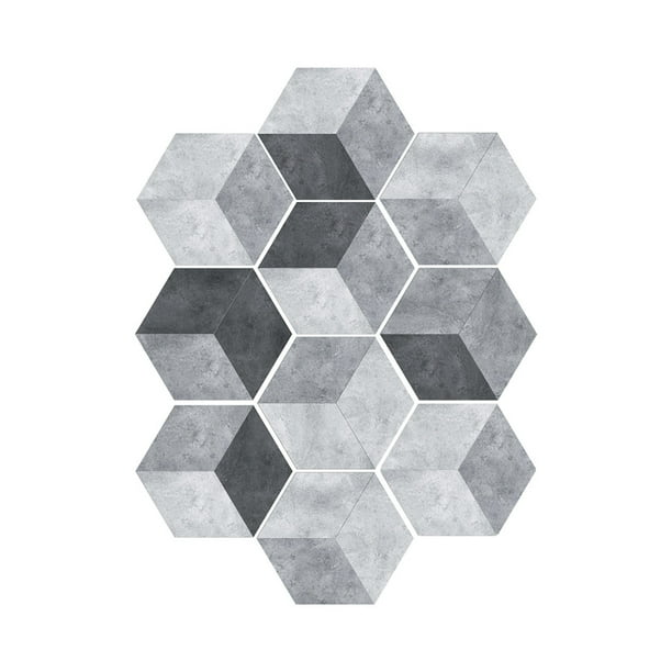 10 unids estilo de cemento antideslizante autoadhesivo pegatinas de piso hexagonal removible etiqueta de la pared azulejo pegatinas para el hogar del hotel