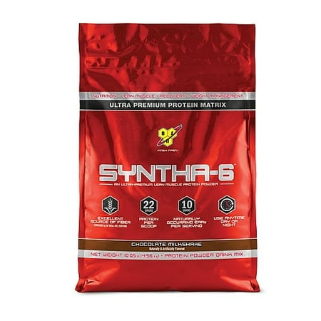 BSN Syntha-6 Protein Powder, Chocolate Milkshake, 10